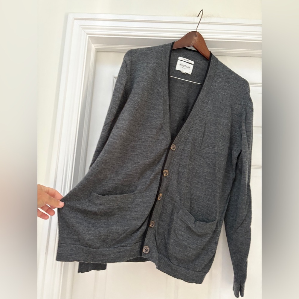 Hudson North  Charcoal Men's Cardigan size X-LARGE - Picture 3 of 8